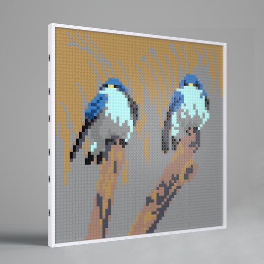 Double-Flying Double-Nesting Compatible LEGO Artwork(64*64 dots, Assembled Frame)
