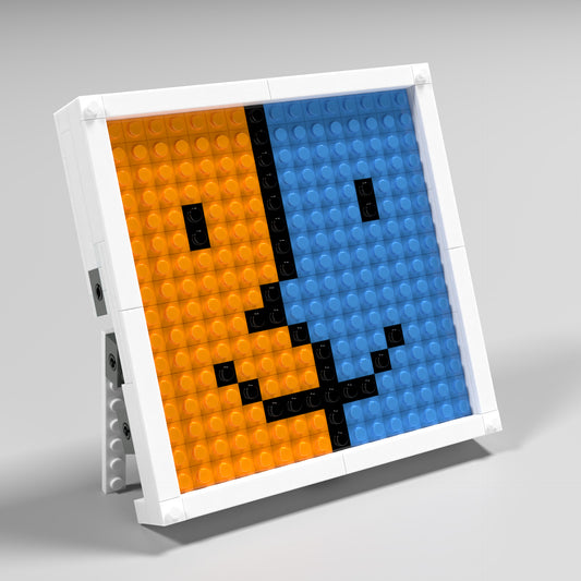 Pixel Art of Picasso's Smiling Face Compatible Lego Set - An Abstract Minimalist Decoration