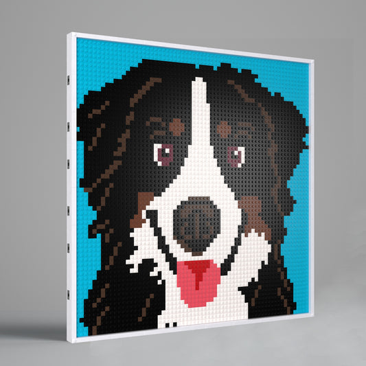 Lovely Husky Compatible LEGO Artwork (64*64 dots, Assembled Frame)