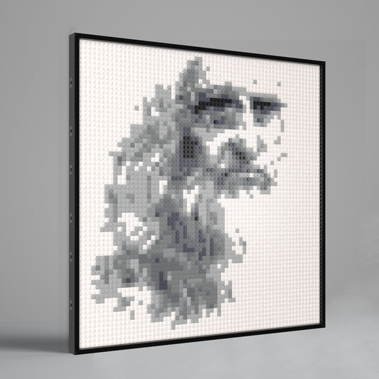 The Da Vinci Self-Portrait Compatible LEGO Artwork (64*64 dots, with frame)