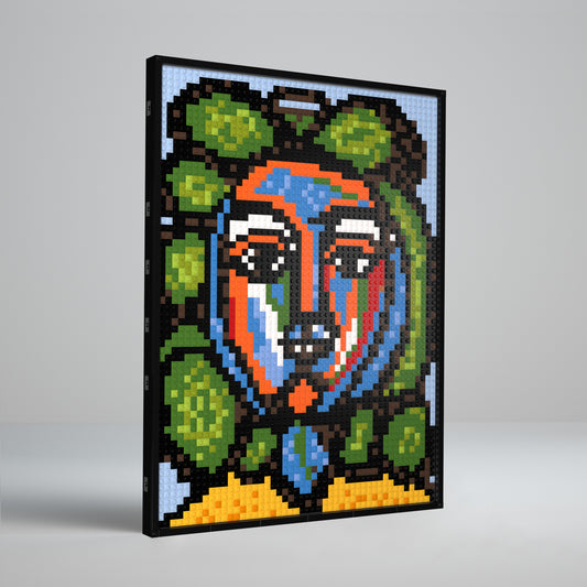Pablo Picasso's Girl with Green Hair Compatible with Lego DIY Pixel Art Blocks Set with Frame
