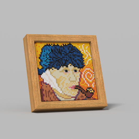 48*48 Dot Handmade Diamond Painting Van Gogh Self-Portrait Smoking Pipe Custom Romantic Gift