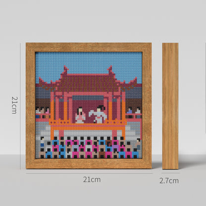 Magnificent 64x64 Pixels "Chinese Opera Stage" Diamond Painting Cross Stitch Kit