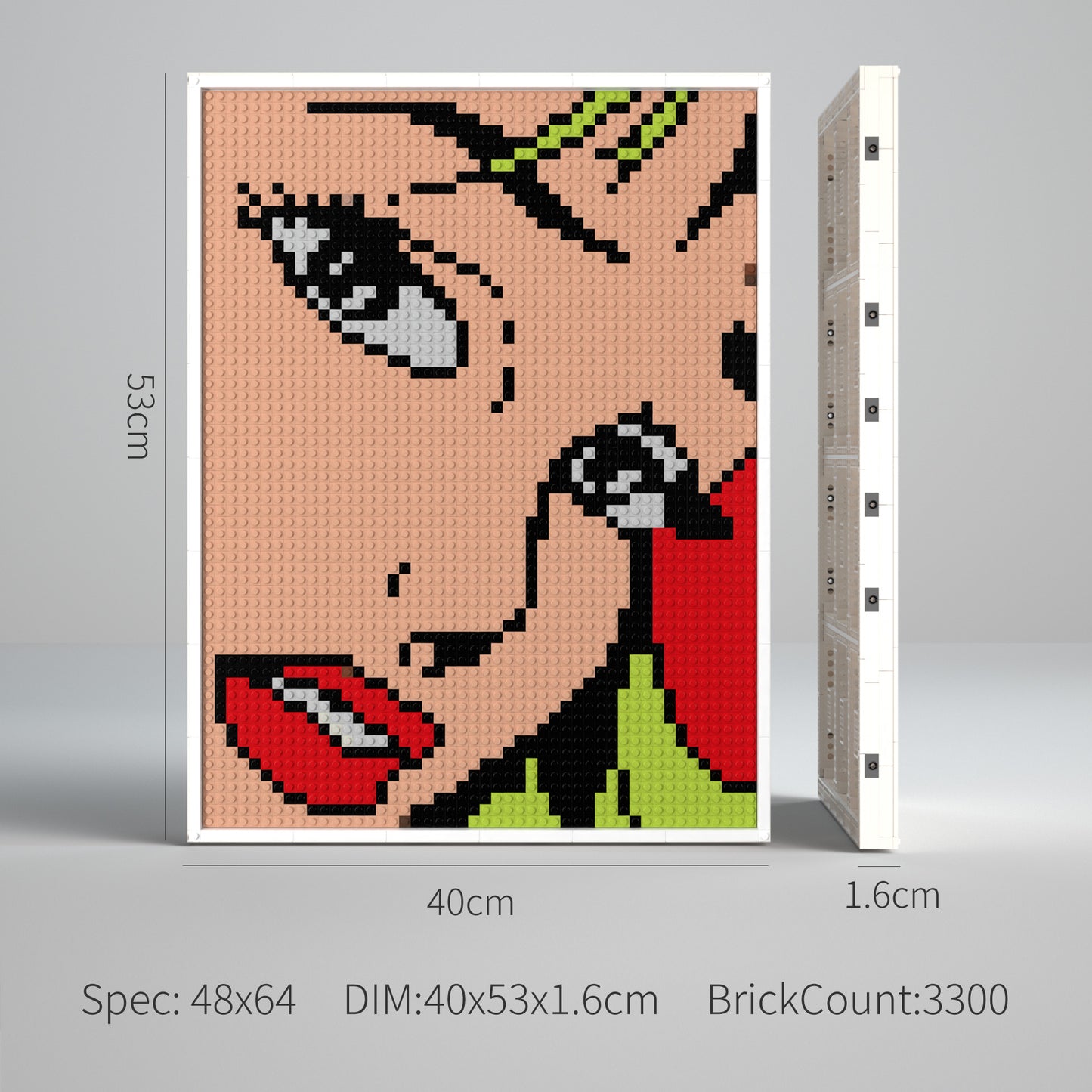 Pop Art Blonde Girl Compatible with Lego DIY Pixel Art Blocks Set with Frame