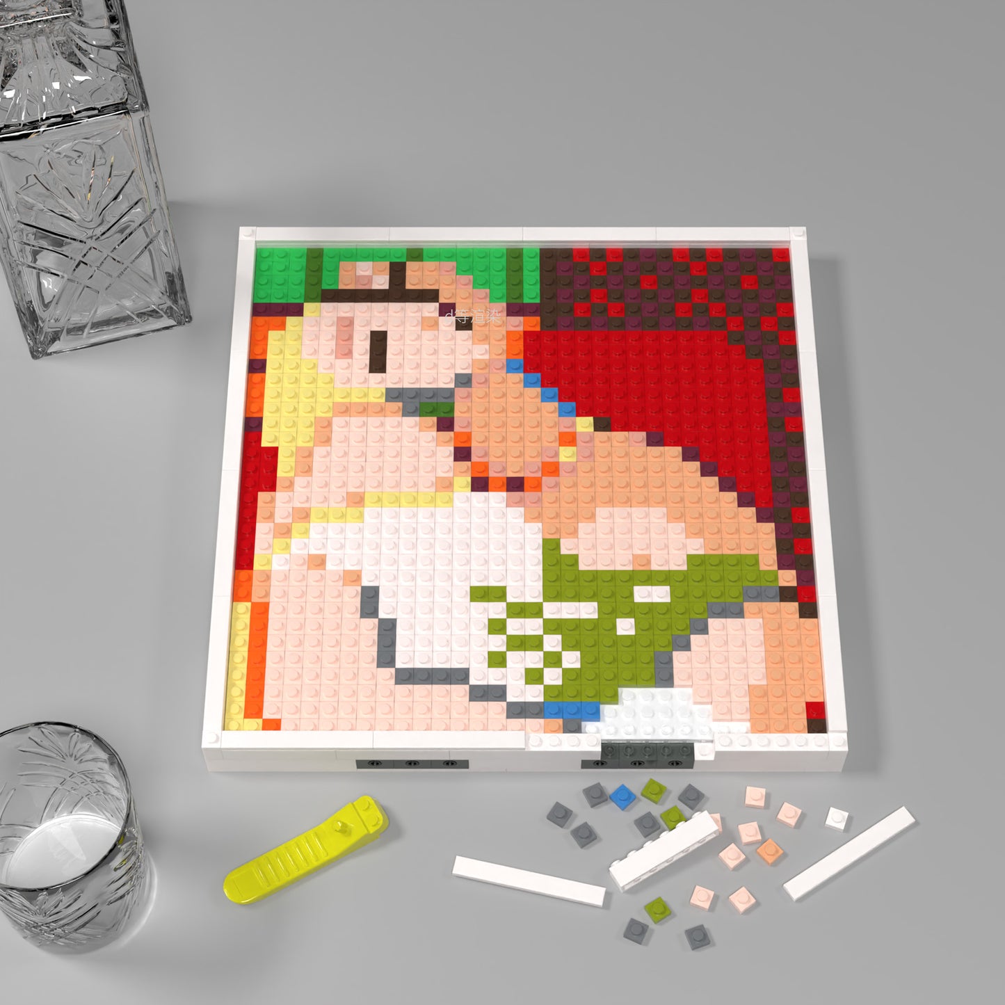 32*32 Compatible Lego Pieces Picasso's The Dream Pixel Art