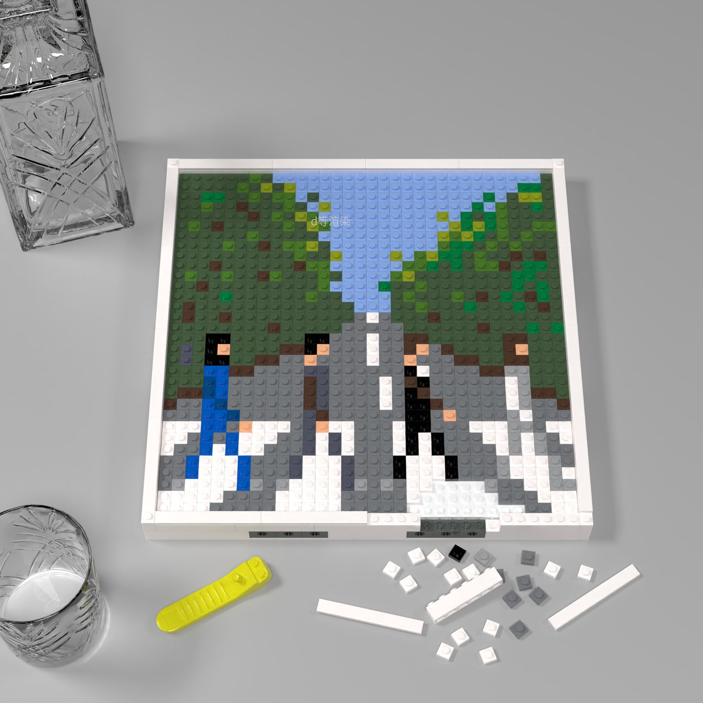 The Beatles' Abbey Road Building Brick Pixel Art - 32*32 Modular Compatible with Lego