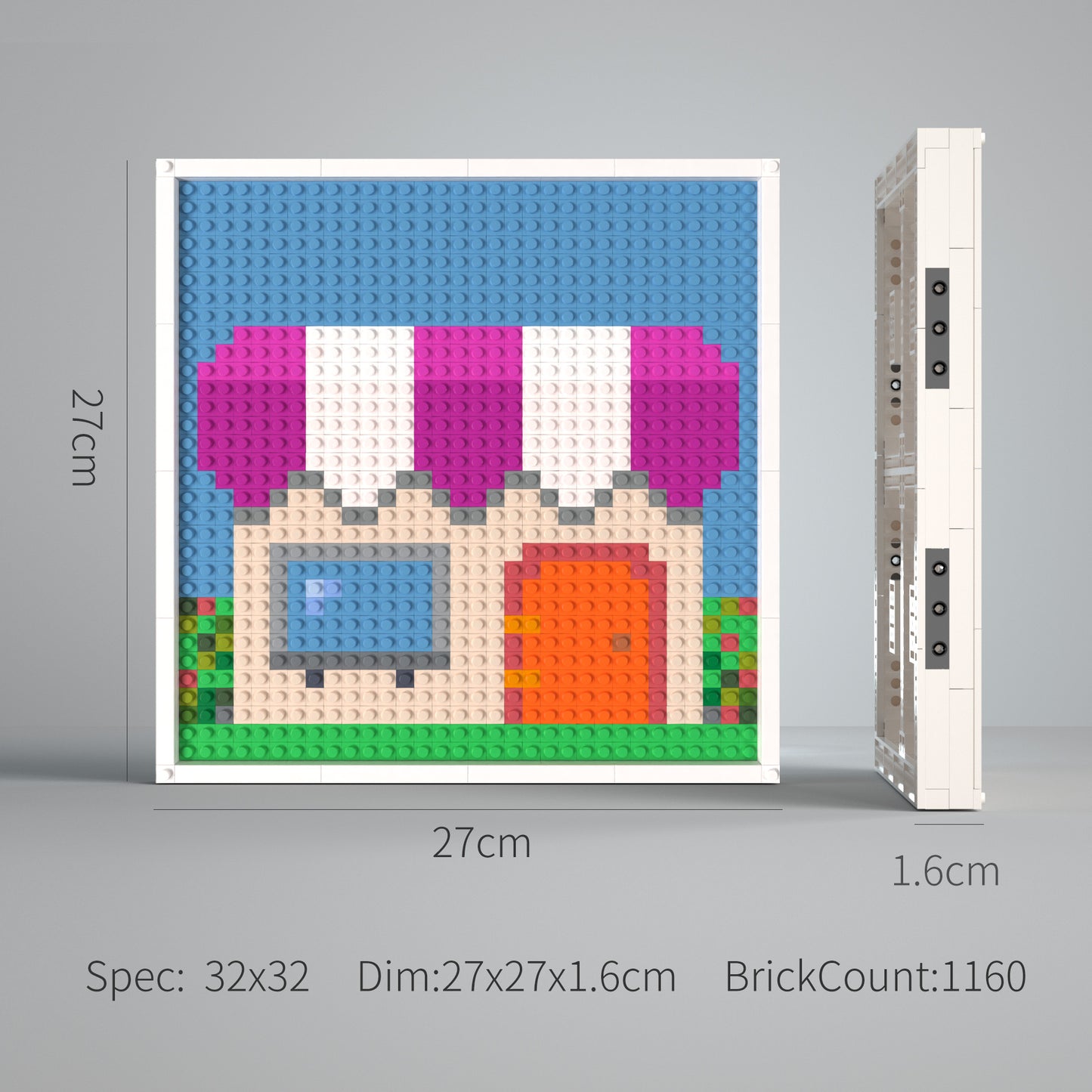 A Cartoon Romantic Little House Building Brick Pixel Art - 32*32 Modular Compatible with Lego