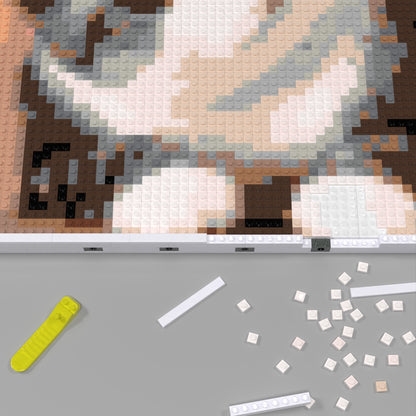 64*64 Cat Photo Compatible Lego Brick Pixel Art with Frame - 52.8*52.8*1.6cm