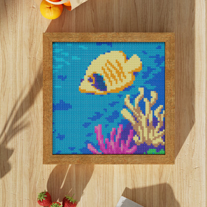 64x64 Pixel "Tropical Fish" Diamond Painting Cross Stitch Kit