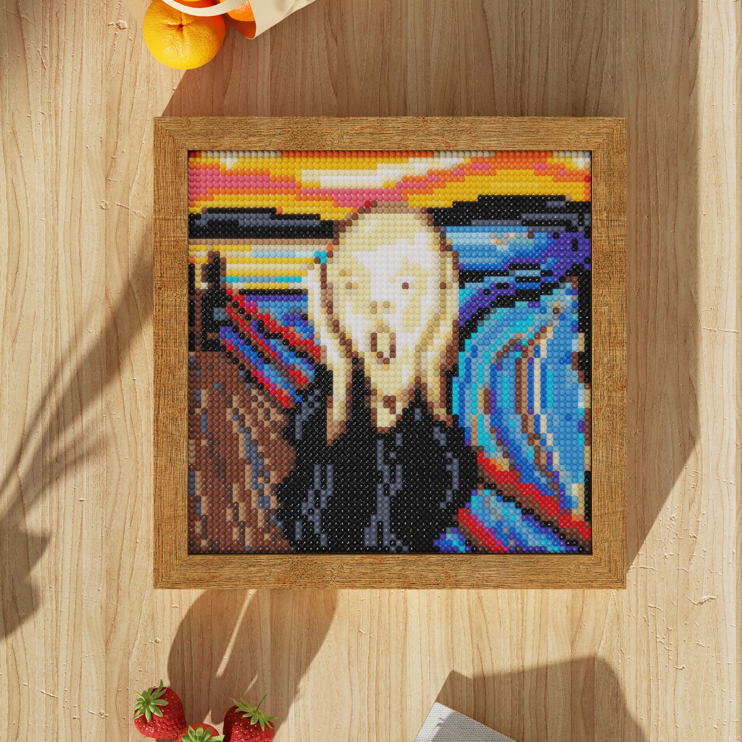 64x64 Pixel "The Scream by Edvard Munch" Diamond Painting Cross Stitch Kit