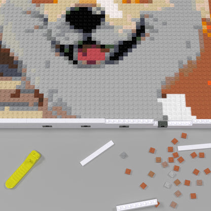 64*64 Dog Photo Compatible Lego Brick Pixel Art with Frame - 52.8*52.8*1.6cm